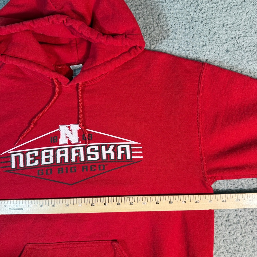 Nebraska Huskers Hoodie Mens Medium University‎ of Nebraska Go Big Red Pullover - Picture 7 of 9